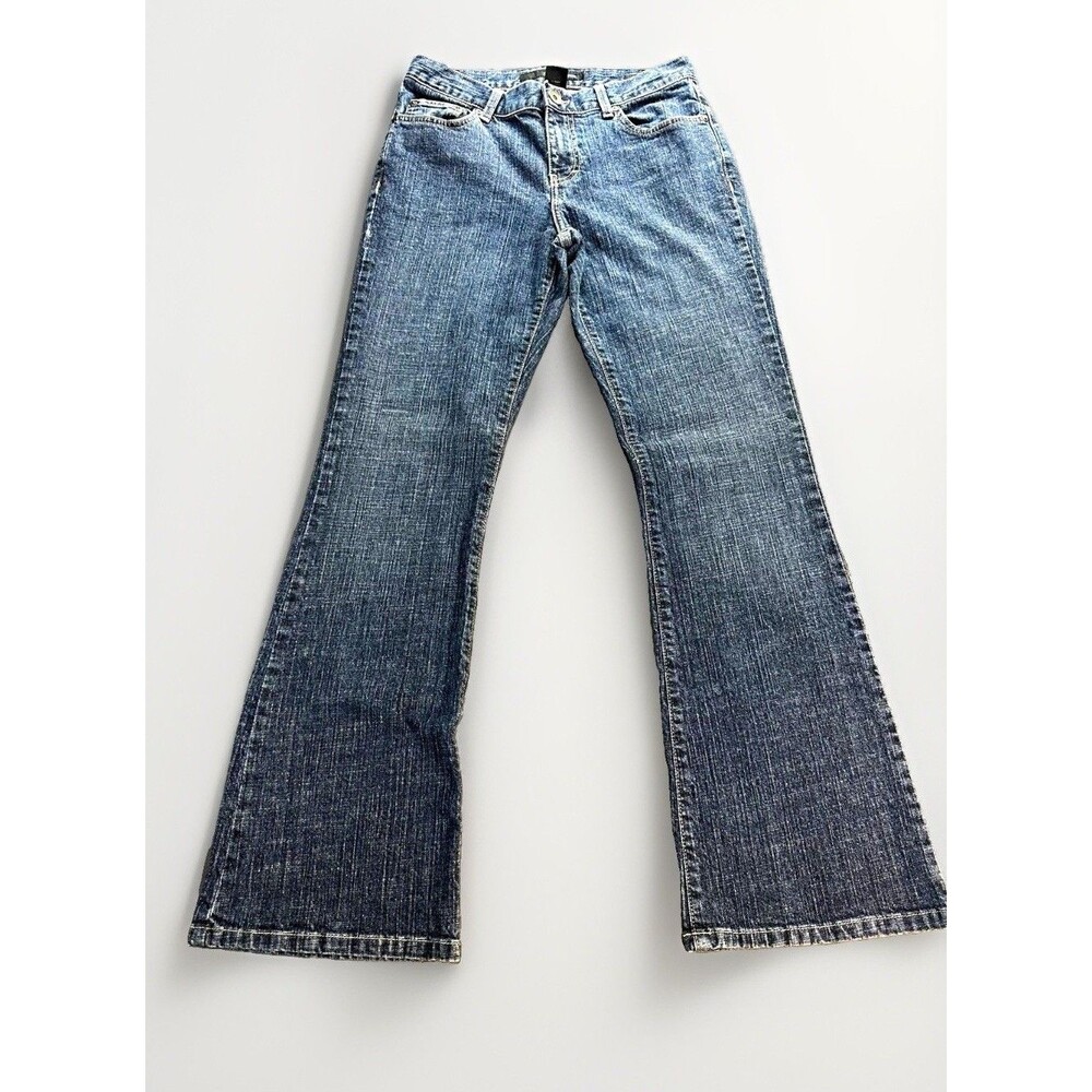 Calvin Klein Jeans Womens 6 Flare Bootcut Dark Wash Y2K Stretch Denim 32